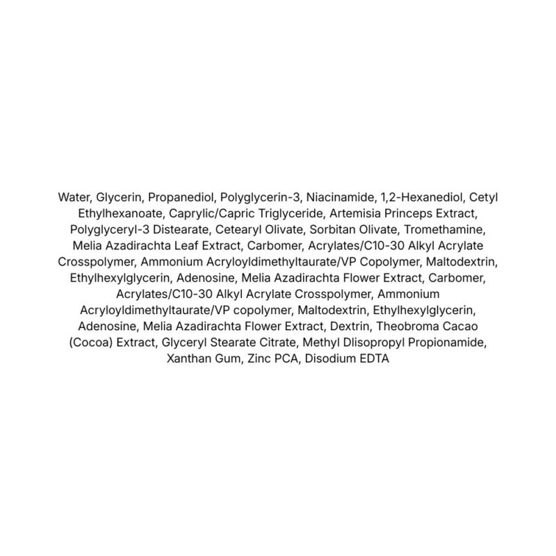 I'm from Mugwort Fluid Cream lista ingrediente