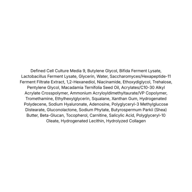 PURCELL Pixcell Biom Glow Barrier Serum lista ingrediente