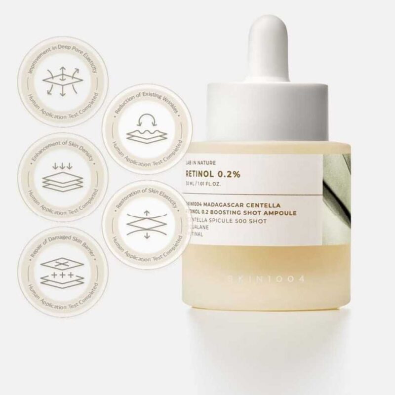Skin1004 Madagascar Centella Retinol 0.2 Boosting Shot Ampoule, 30ml - 4