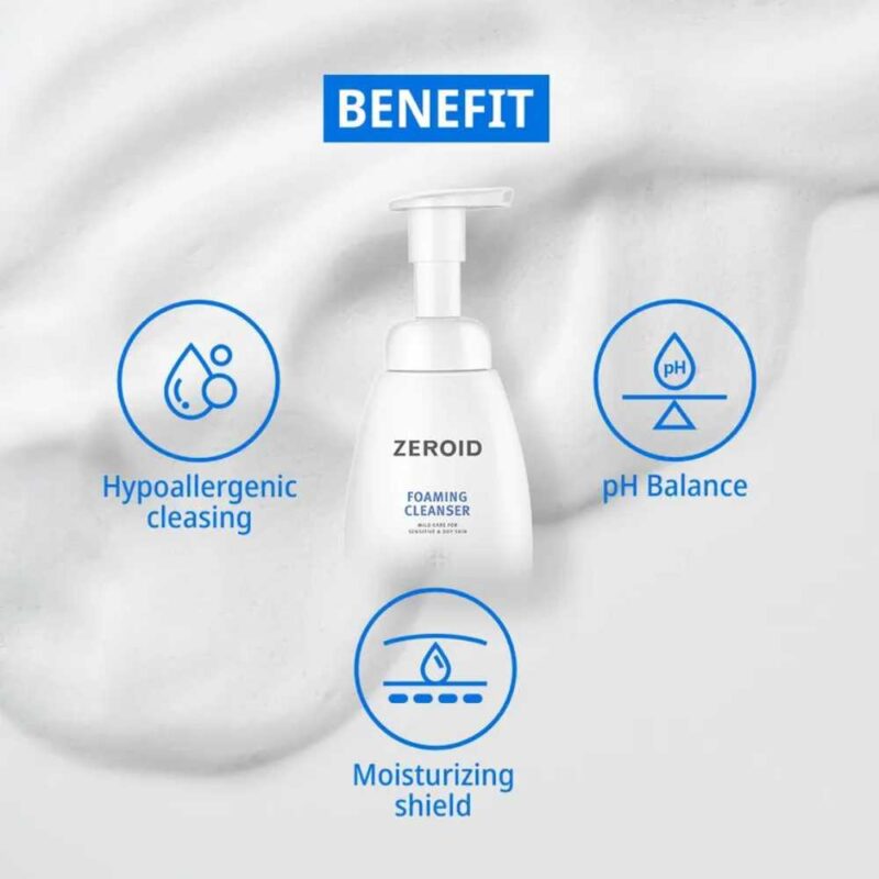 Zeroid Foaming Cleanser, 240ml - 3