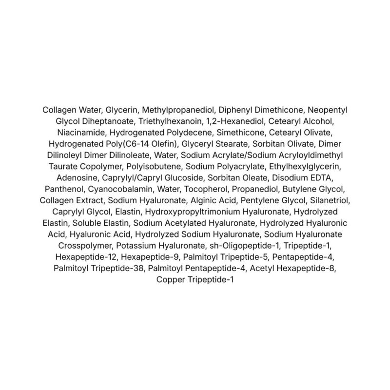 Biodance Pore Perfecting Collagen Peptide Cream lista ingrediente