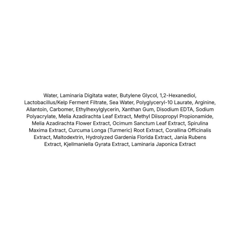Biodance Sea Kelp Gel Toner Pad lista ingrediente
