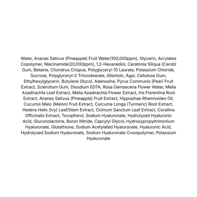 Biodance Vita Niacinamide Gel Toner Pad lista ingrediente