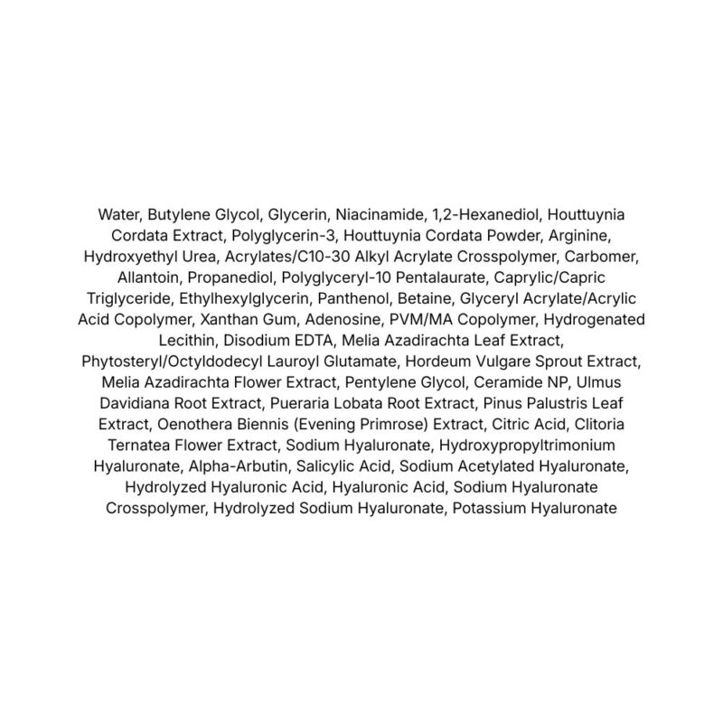 Ongredients AC Balancing Serum lista ingrediente