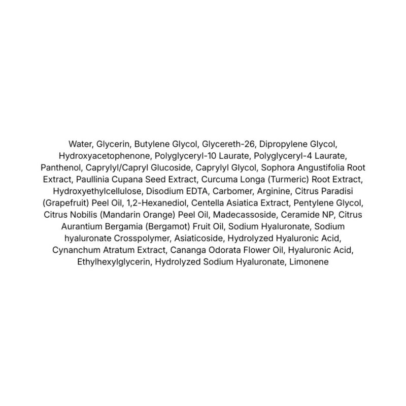 Ongredients Skin Barrier Calming Softener lista ingrediente