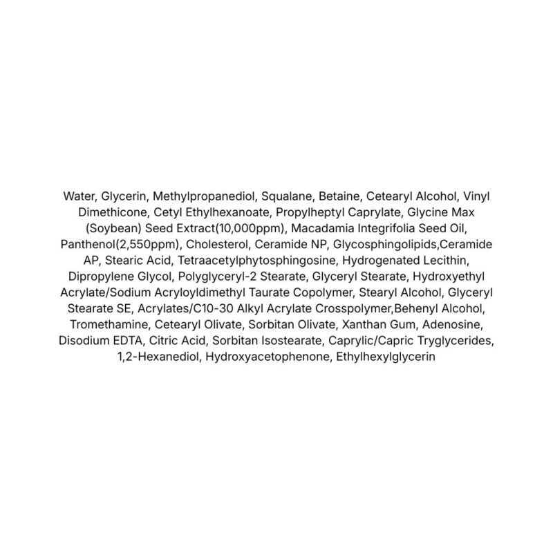 Round Lab Soybean Panthenol Cream lista ingrediente