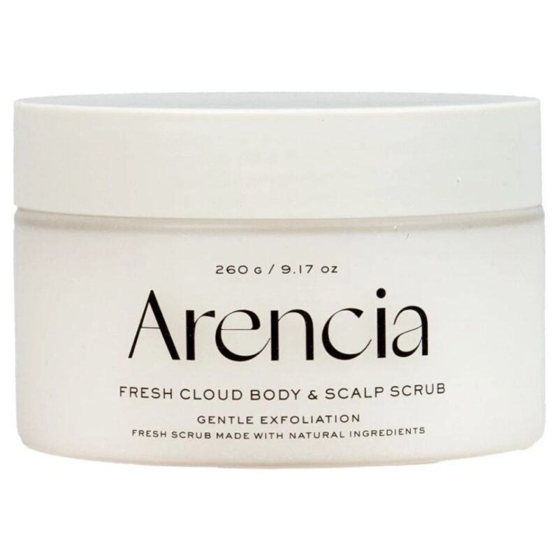 Arencia Fresh Cloud Body and Scalp Scrub, White Tea and Neroli
