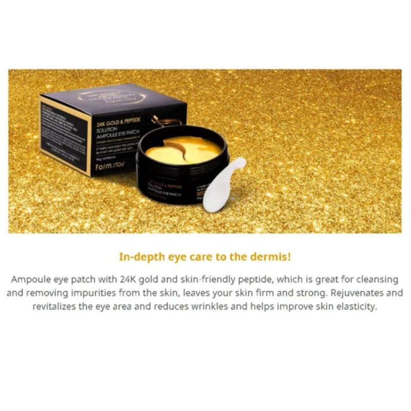 Farmstay 24K Gold Peptide Solution Ampoule Eye Patch (1)
