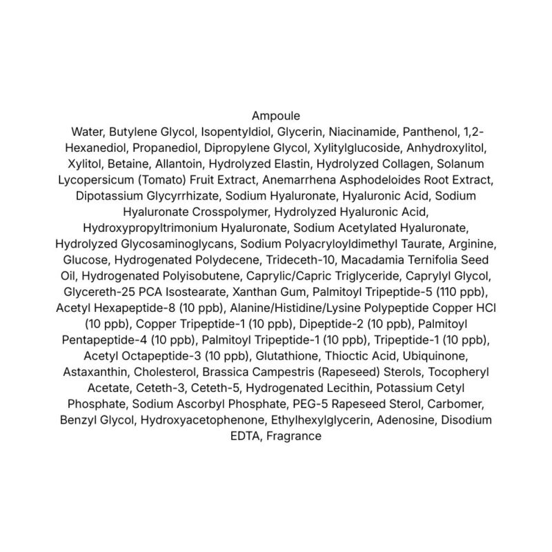 Medi-Peel Peptide 9 Aqua Essence Trial Kit lista ingrediente