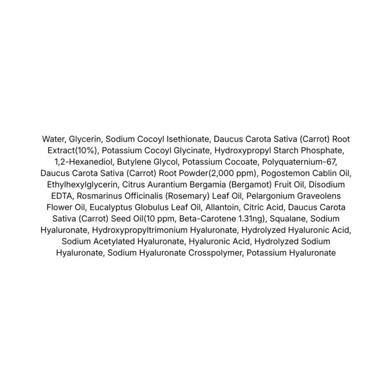 Skinfood Carrot Carotene Balancing Cleansing Foam lista ingrediente