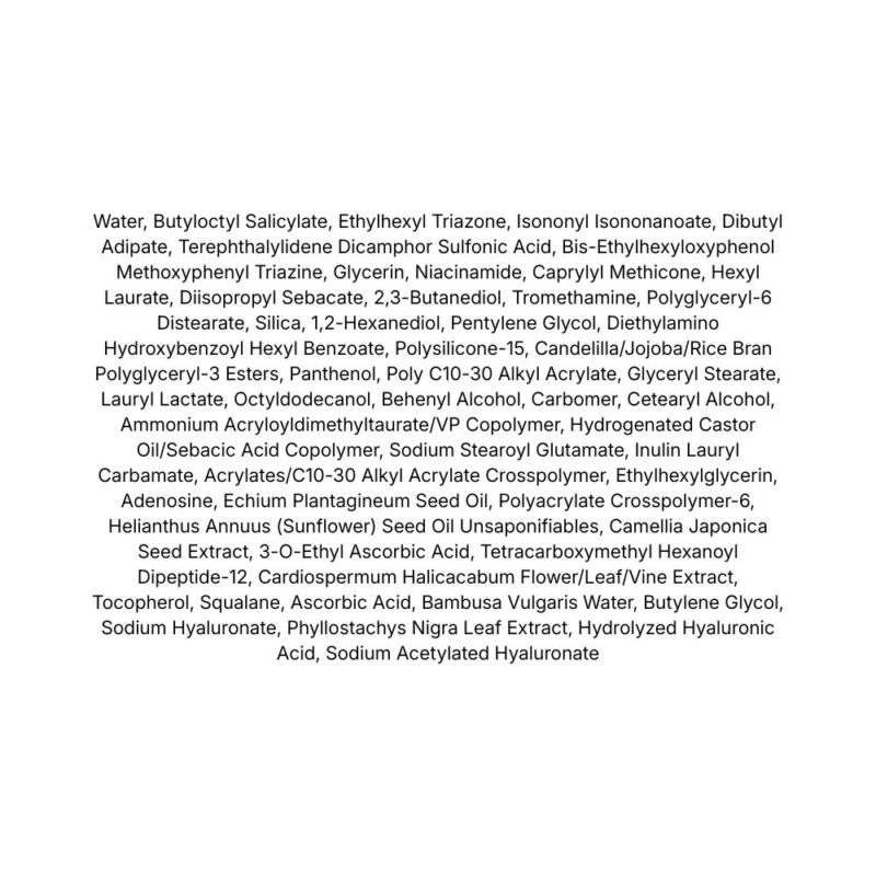 HaruHaru Wonder Black Bamboo Top-to-Toe SPF Veil lista ingrediente