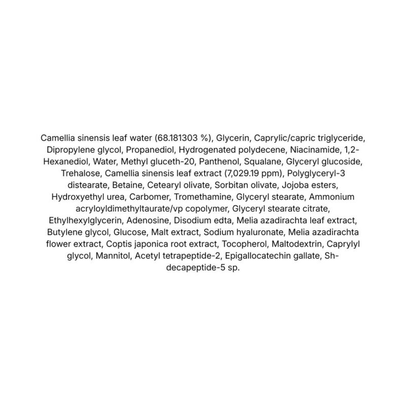 House of Hur Phyto Brew Matcha Dual Cream And Gel lista ingrediente
