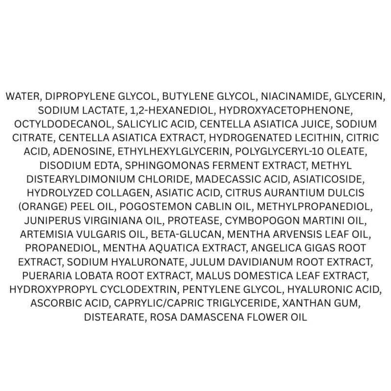 Centellian24 Madeca Double Tightening Ampoule Pad lista ingrediente