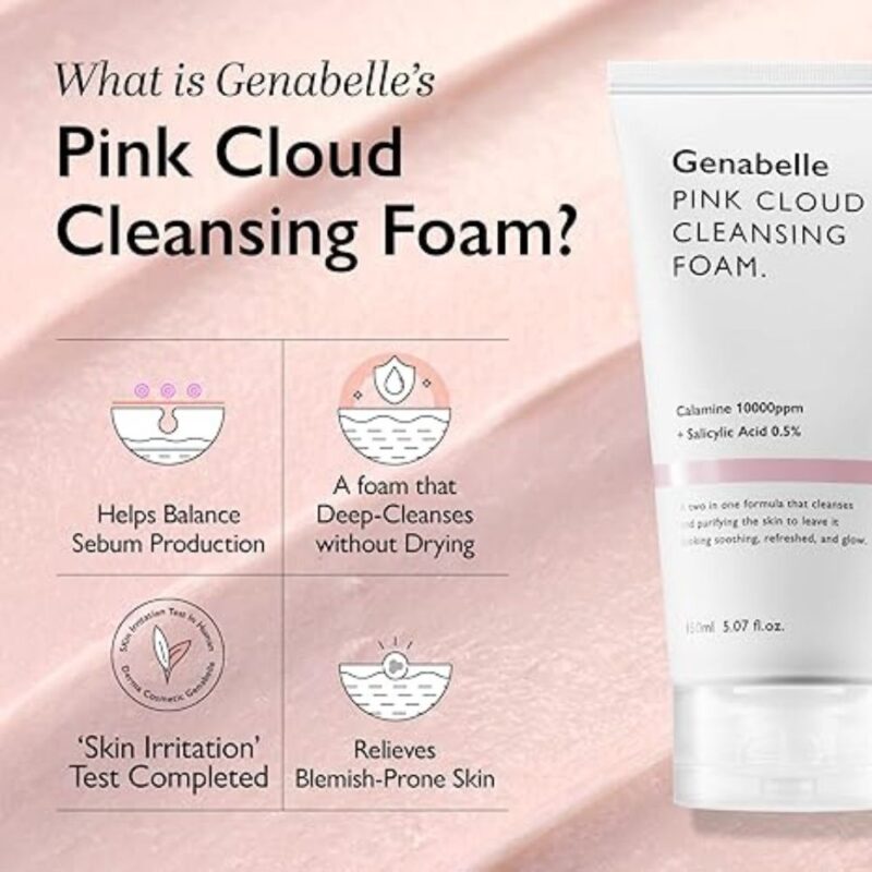 Genabelle Pink Cloud Cleansing Foam (2)
