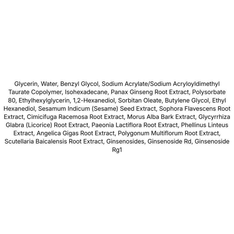 I’m from Ginseng Mask lista ingrediente