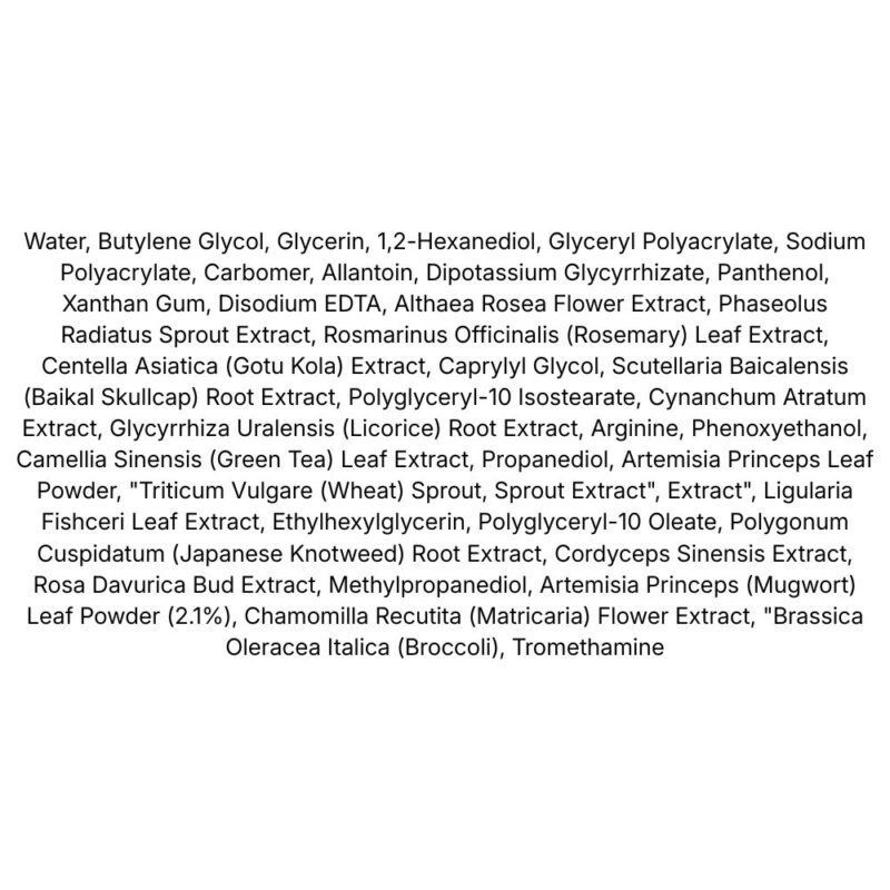 I'm from Mugwort Mask lista ingrediente