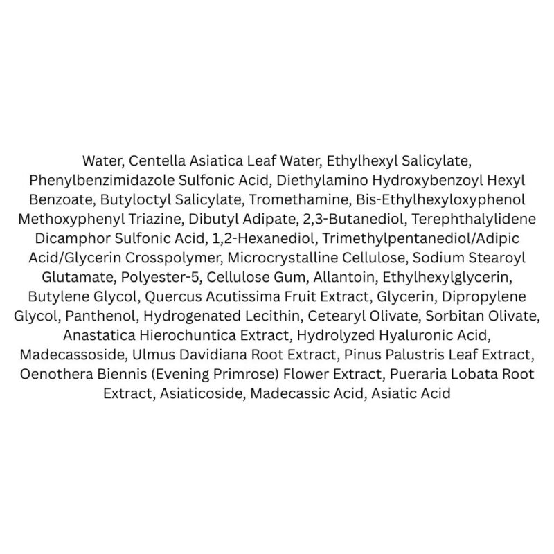 Iunik Centella Calming Daily Sun Water lista ingrediente