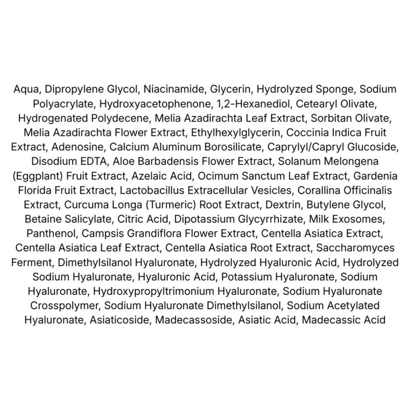 Medicube Azelaic Acid Exosome Shot 7500 lista ingrediente