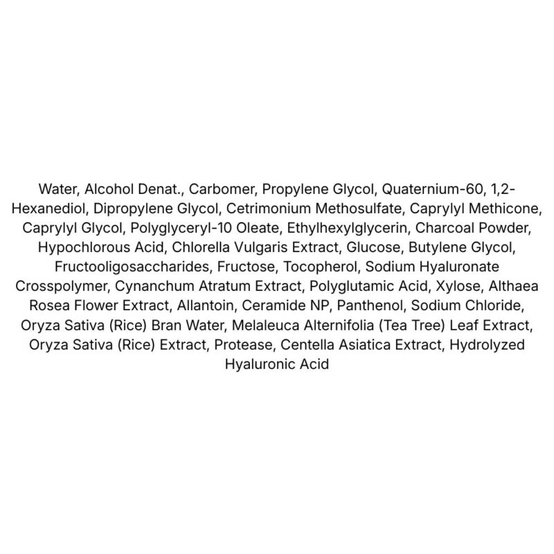 Medicube Hypochlorous Acid Body Peel Shot lista ingrediente