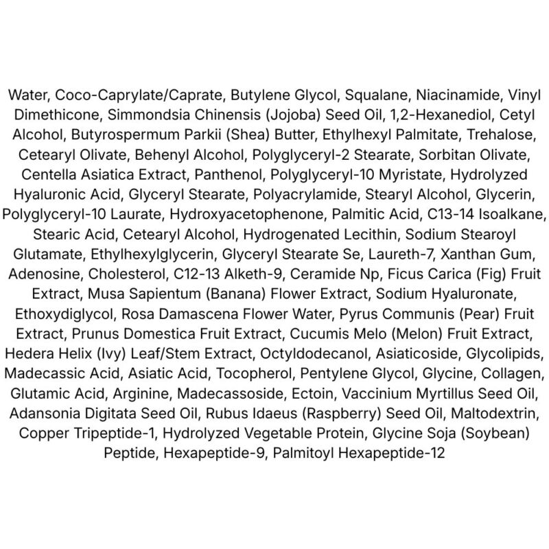 Skin1004 Madagascar Centella Hyalu-Teca Firming Cream lista ingrediente