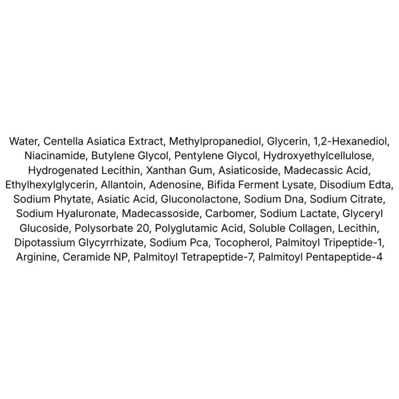 Skin1004 Madagascar Centella Teca Ampoule lista ingrediente