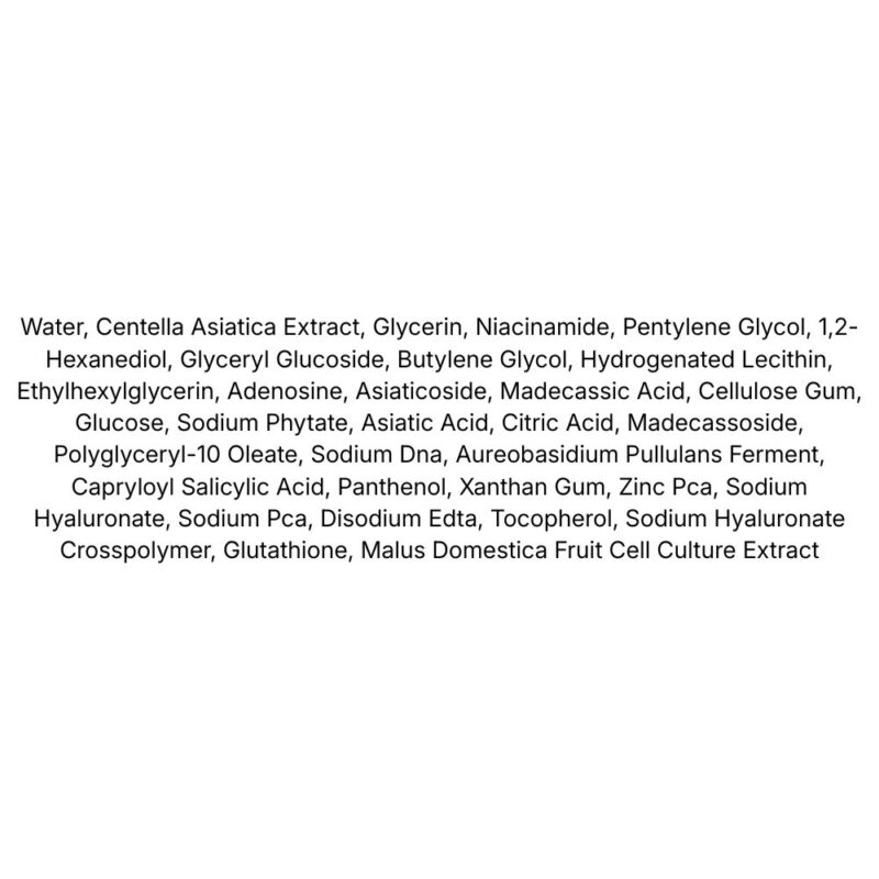 Skin1004 Madagascar Centella Teca Soothing Toner lista ingrediente