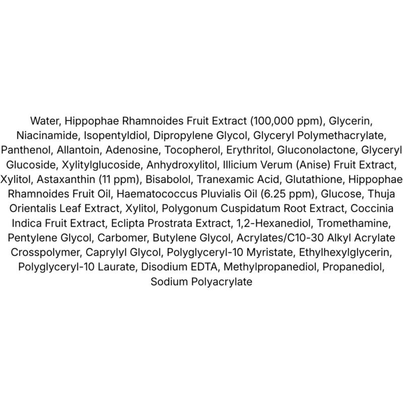 Sungboon Editor Active Marine Astaxanthin Toning Serum Mask lista ingrediente