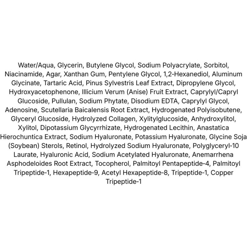 Sungboon Editor Deep Collagen Retinol Boost Up Mask lista ingrediente