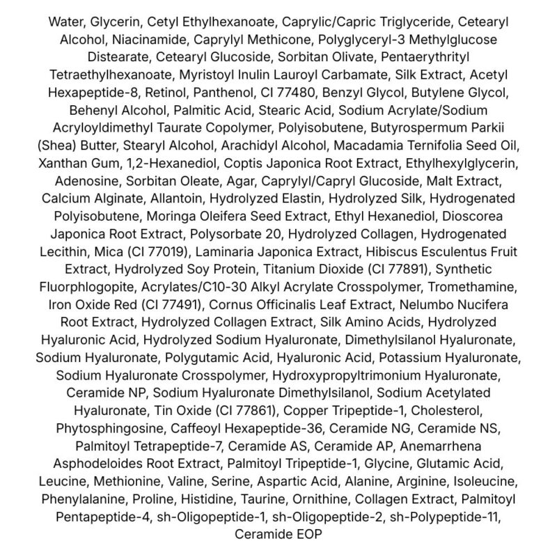 Sungboon Editor Silk Peptide EGF Intensive Eye Cream lista ingrediente