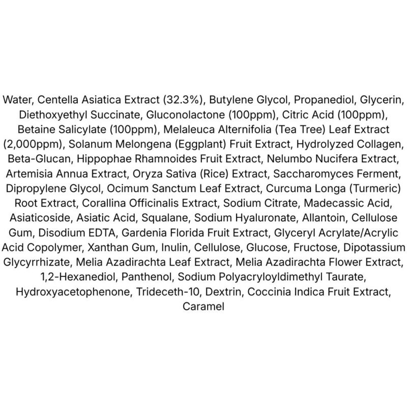 APLB AHA BHA PHA Centella Ampoule Serum lista ingrediente