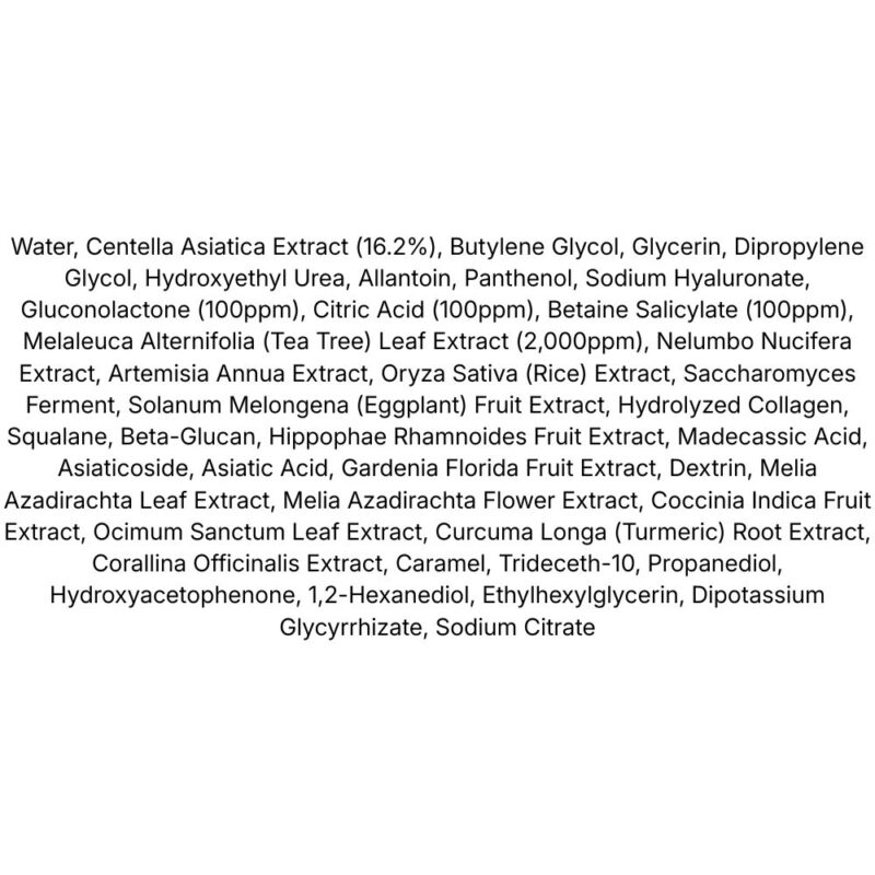 APLB AHA BHA PHA Centella Facial Toner lista ingrediente
