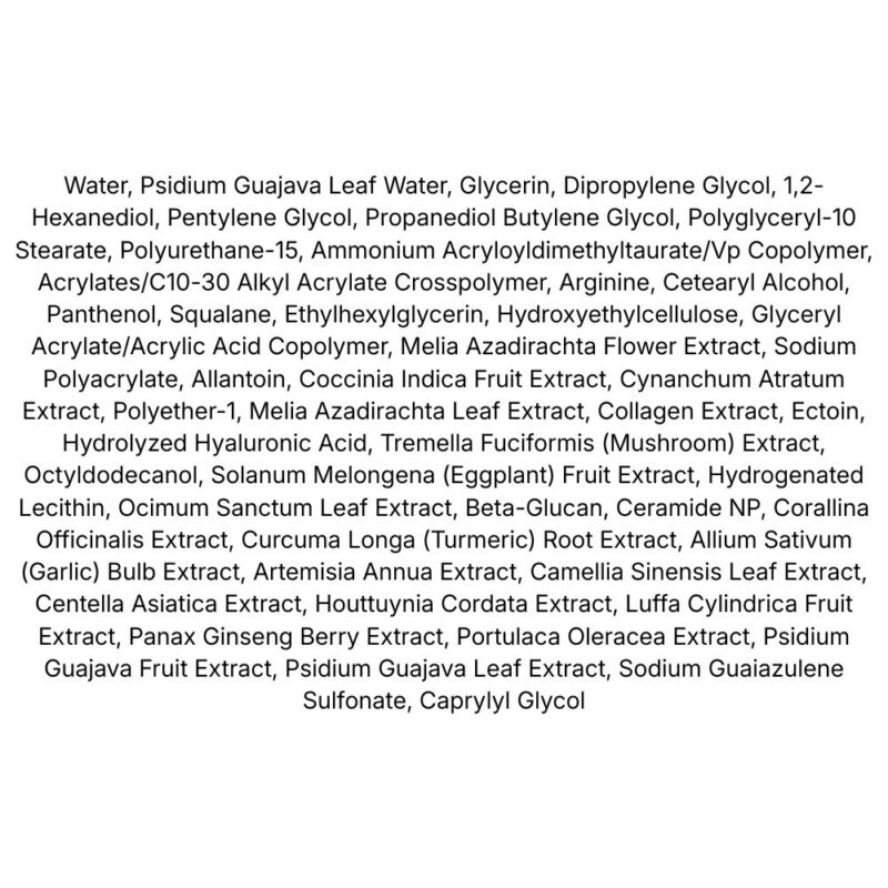 Benton Guava Hydrating Makeup Base Prep Primer lista ingrediente