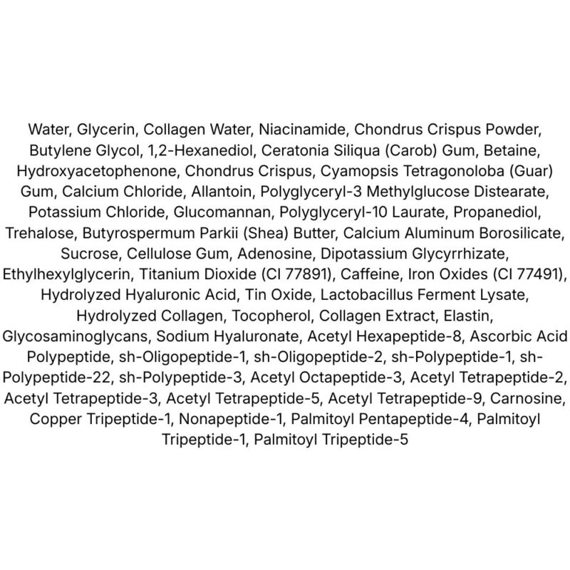 Biodance Collagen Peptide Eye Patches lista ingrediente