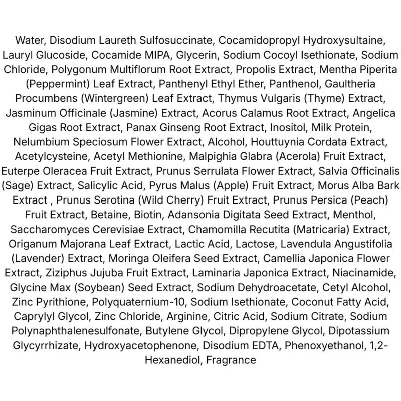 Dr. Ceuracle Scalp DX Scaling Shampoo lista ingrediente