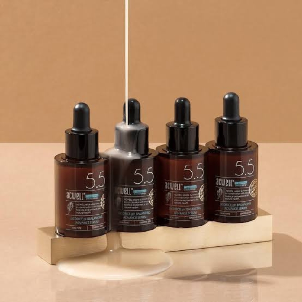 Acwell Licorice pH Balancing Advance Serum – ser coreean cu 71% apă de lemn-dulce pentru un ten luminos și uniform
