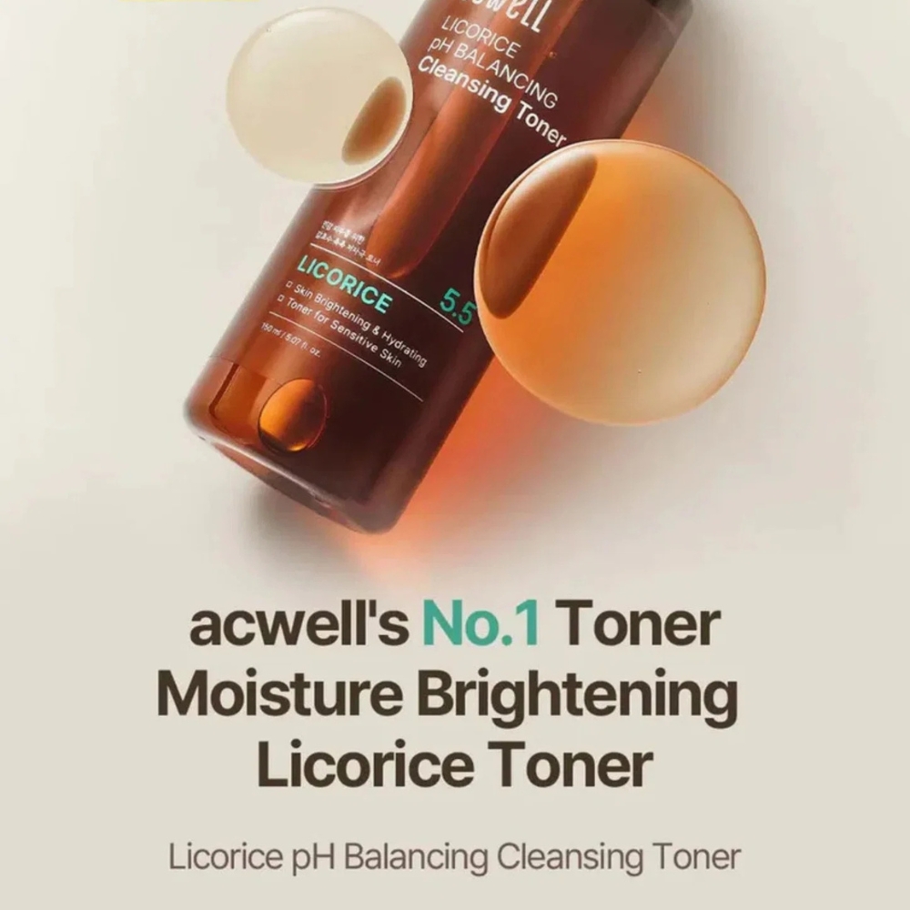 Acwell Licorice pH Balancing Cleansing Toner – tonerul coreean cu lemn-dulce pentru un ten luminos și echilibrat
