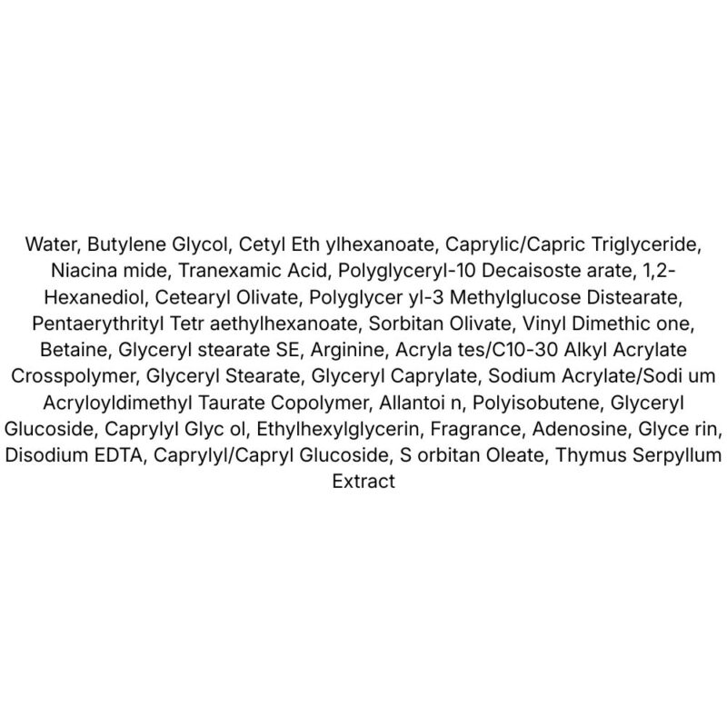 Genabelle Melacare Intensive Cream lista ingrediente