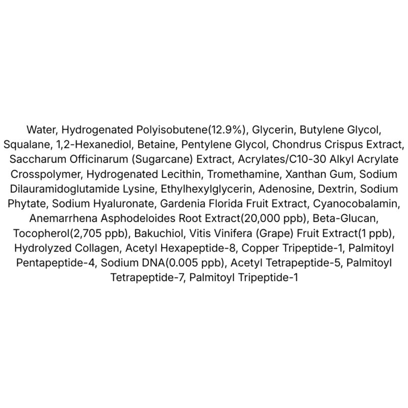 Iunik Volufiline Grape PDRN Serum lista ingrediente