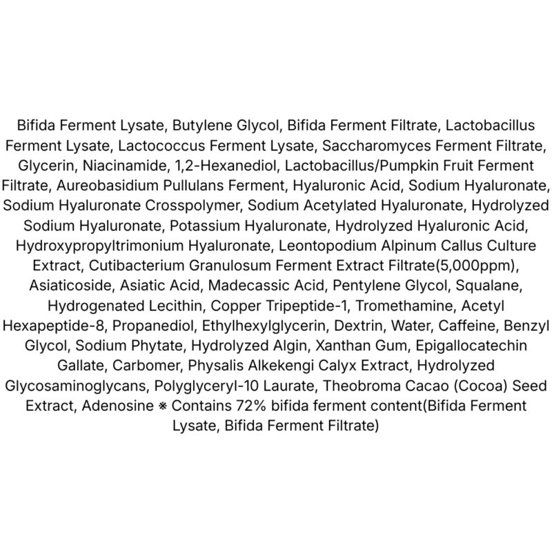 Manyo Factory Bifida Biome Complex Ampoule lista ingrediente