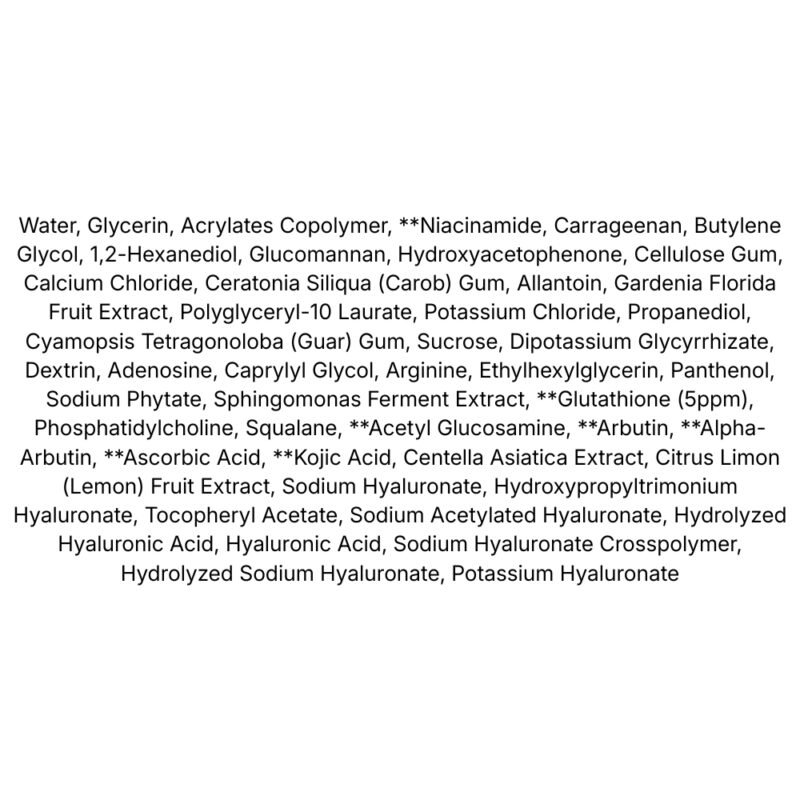 Manyo Factory Glutathione 7 Dark Spot Serum Patch lista ingrediente