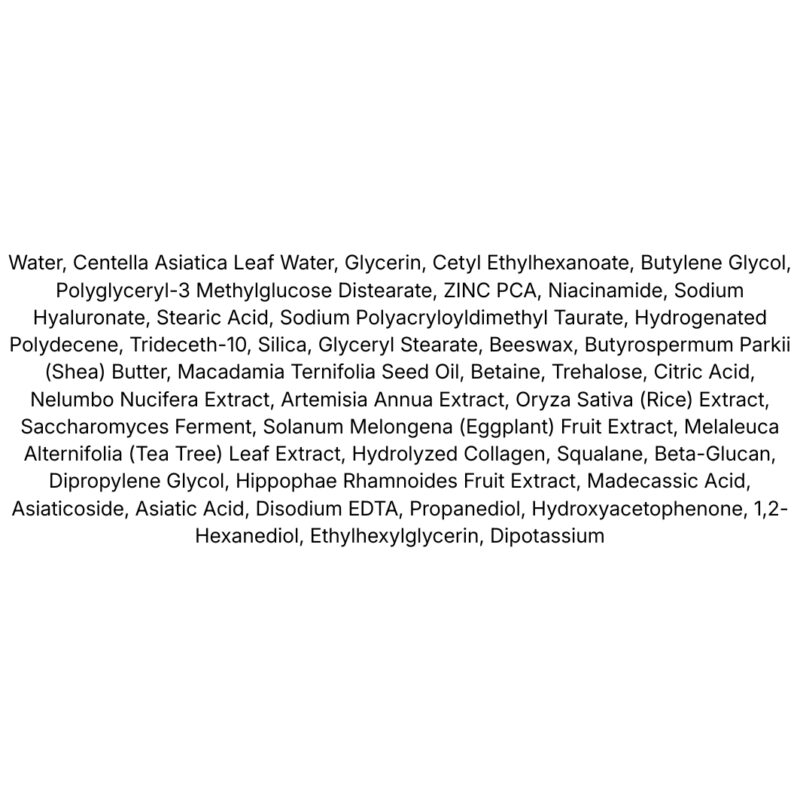 APLB Zinc Niacinamide Facial Cream lista ingrediente