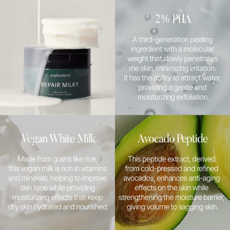 Shaishaishai Repair Milky Skin Peel Pad (4)
