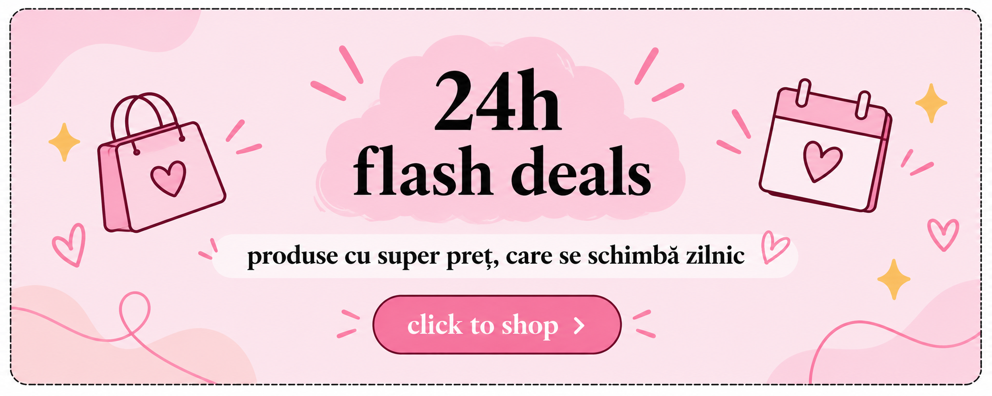 24h Flash Deals Pink Banner