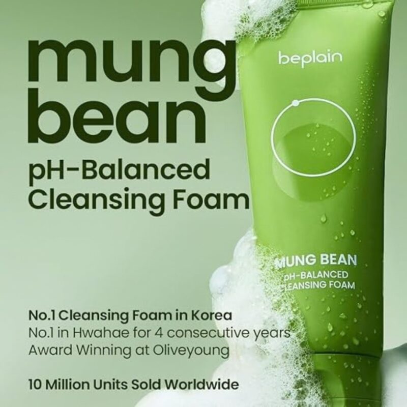 beplain Mung Bean Ph-balanced Cleansing Foam (3)